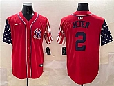 Men's New York Yankees #2 Derek Jeter Red American Style Limited Stitched Jersey,baseball caps,new era cap wholesale,wholesale hats